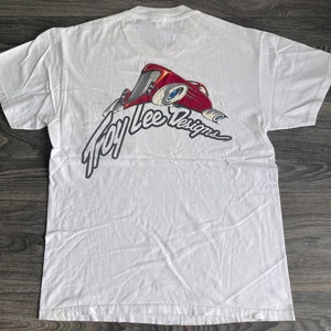 Troy Lee Designs Shirt 90s Vtg Motocross Auto Bike Car Motorcycle Tshirt Pocket Tee Cotton  Medium
