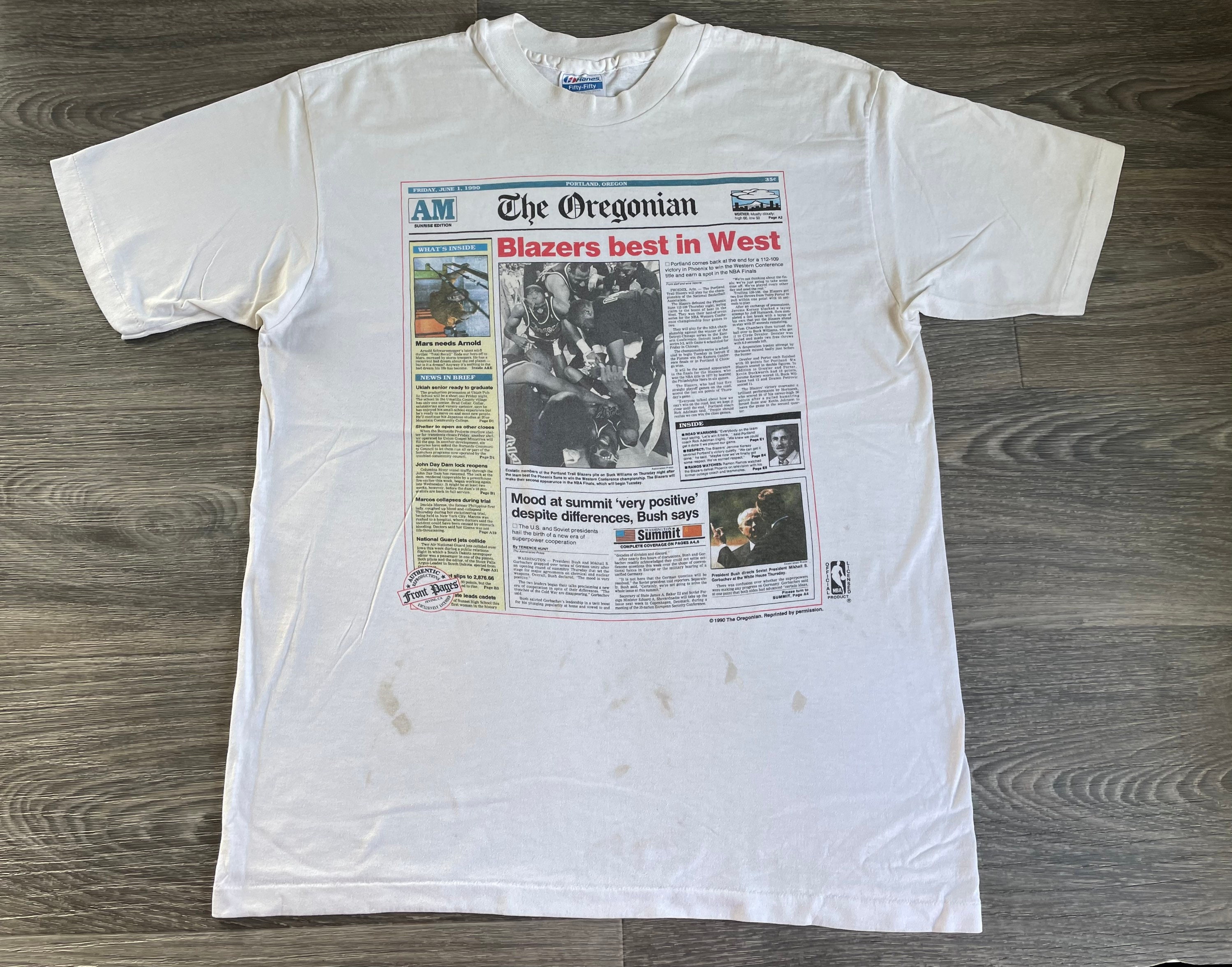Rip City Shirt 1990 Blazers 90s Vintage Portland Trail