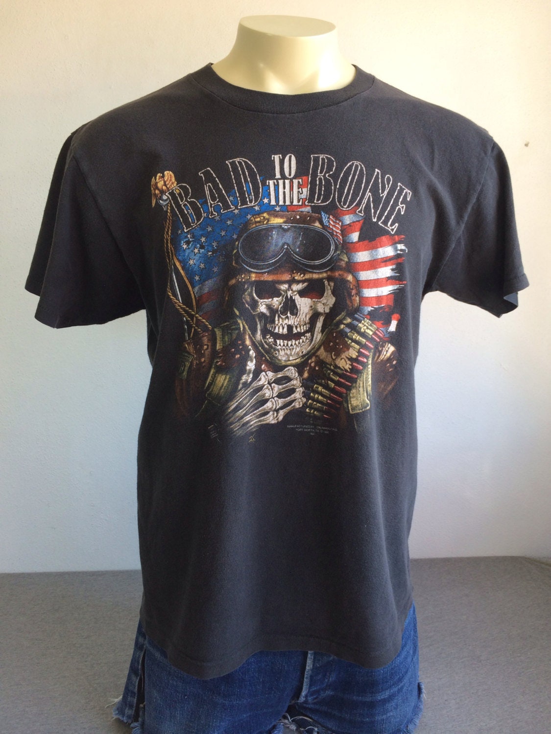 Vintage 3D EMBLEM Shirt 1992/ Rare Original 90s Bad to the