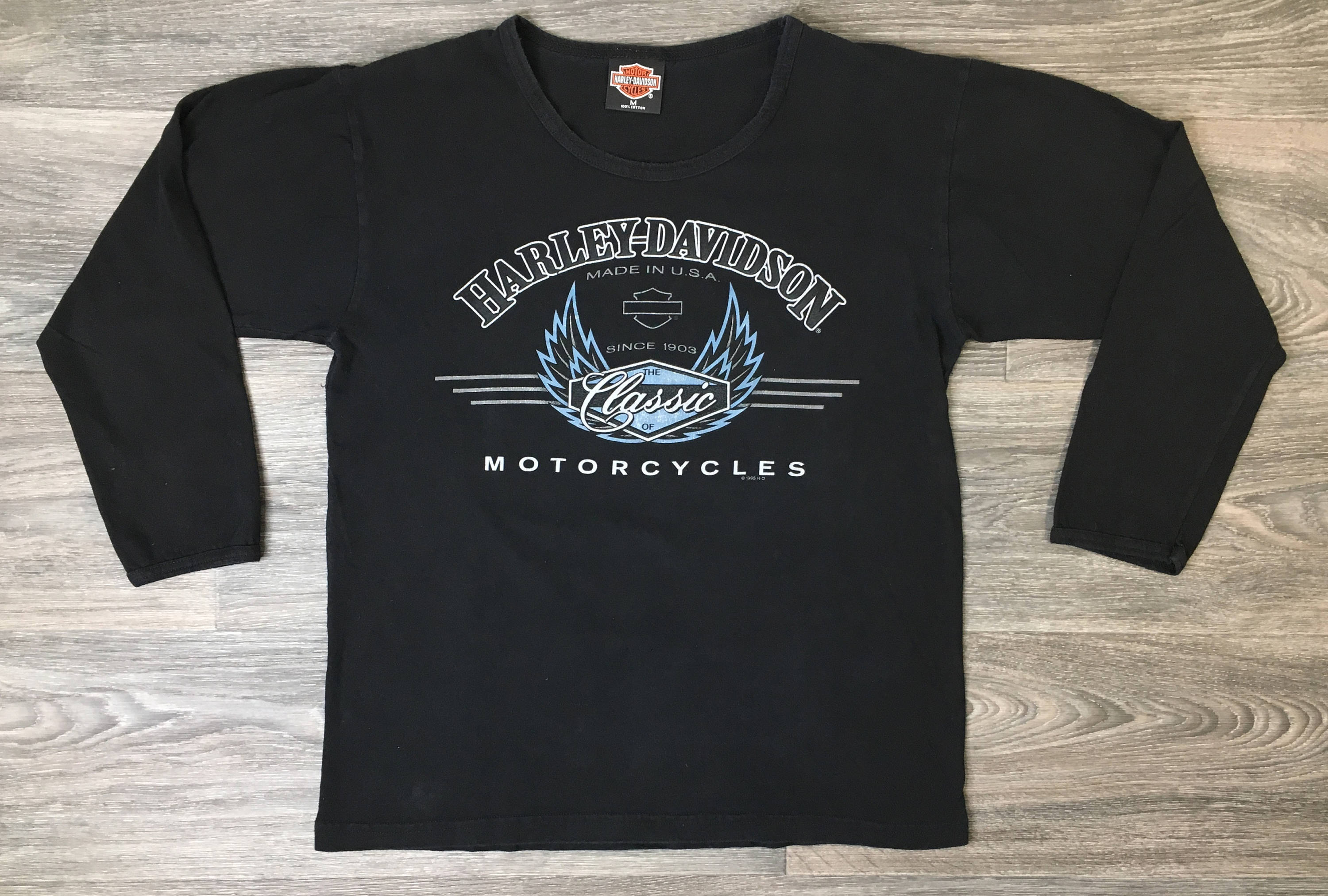 HARLEY DAVIDSON American Mc Classics Long Sleeve Shirt 1992 90s 