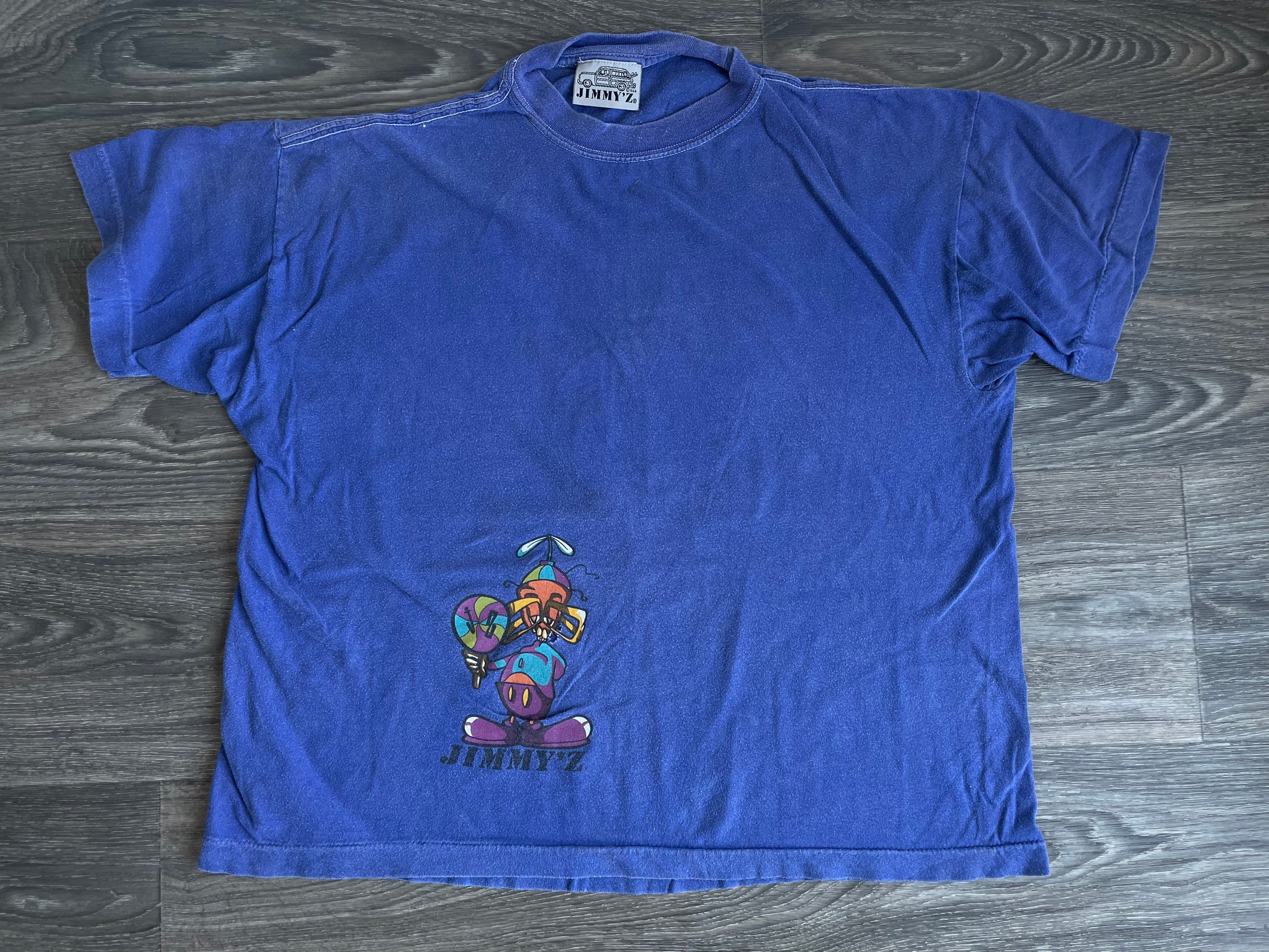 Jimmy Z Shirt Vintage Pinwheel Surf Wear 80s 90s Tee Woodie 1984
