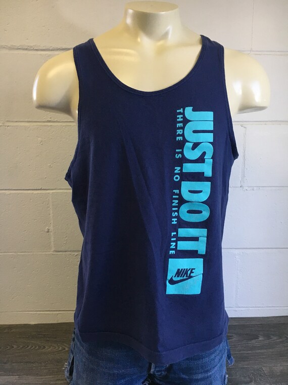 NIKE Shirt Tank Top 90's Vintage GREY Tag Just Do… - image 2