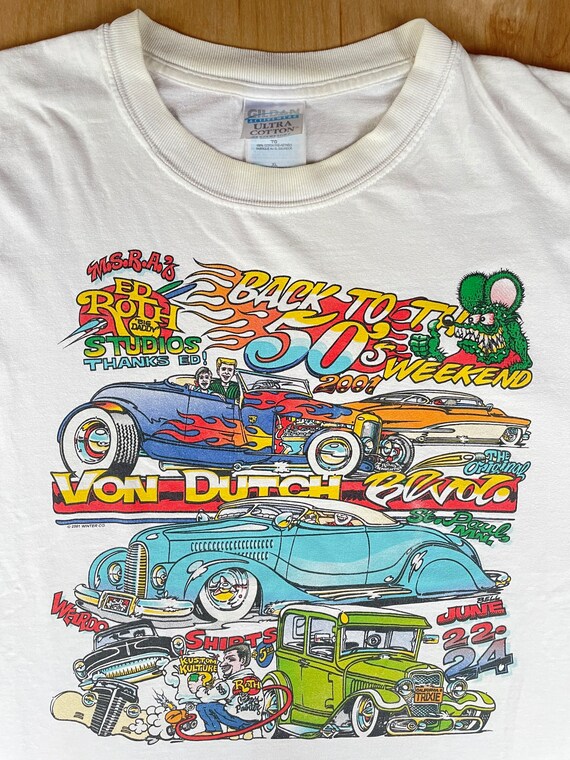 Ed Roth Tshirt 2001 Y2K Von Dutch Vintage Big Daddy Studios Rare 