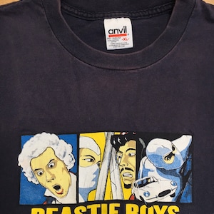 Beastie Boys Shirt 90s Ninja Spy Helicopter Single Stitch Sleeves Vtg Tshirt Band Adam Yauch Rap Hip Hop Mike D Sabotage Tee Size XL