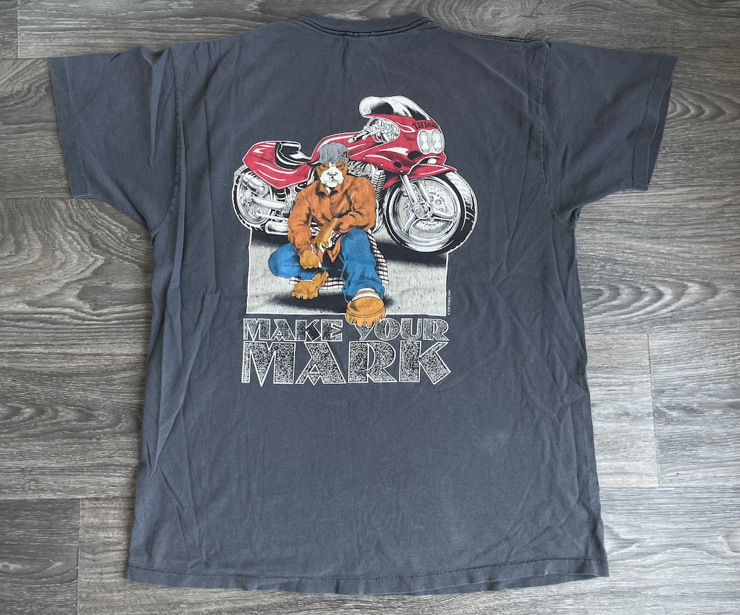 Top Dawg Shirt Vintage 1994 Make Your Mark Motorcycle Bike Single