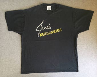 JANE&#39;S ADDICTION Shirt 90s Vintage/ Show Posters Alternative Rock Band Tshirt/ Pin Up Girls Perry Farrell UsA Nice Man Black XL