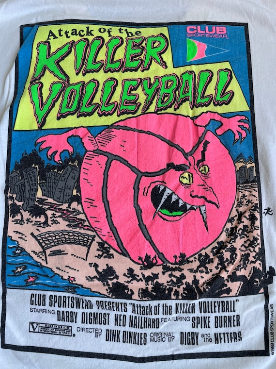 Beach VolleyBall Shirt Vintage 90s Club Sportswear At… Gem