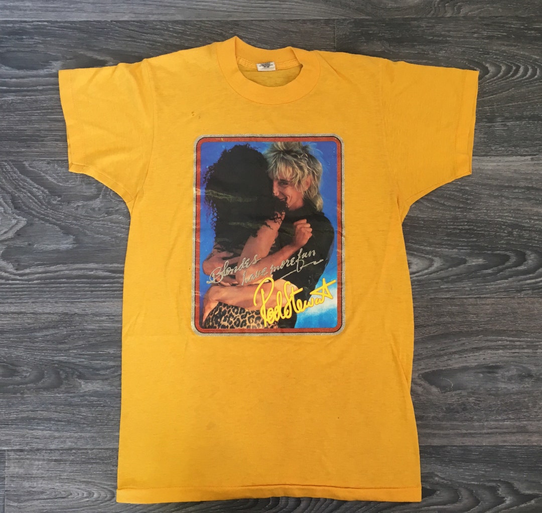 ROD STEWART Shirt 70s Vintage Blondes Have More Fun Tour ROD STEWART Shirt 70s Vintage Blondes Have More Fun Tour