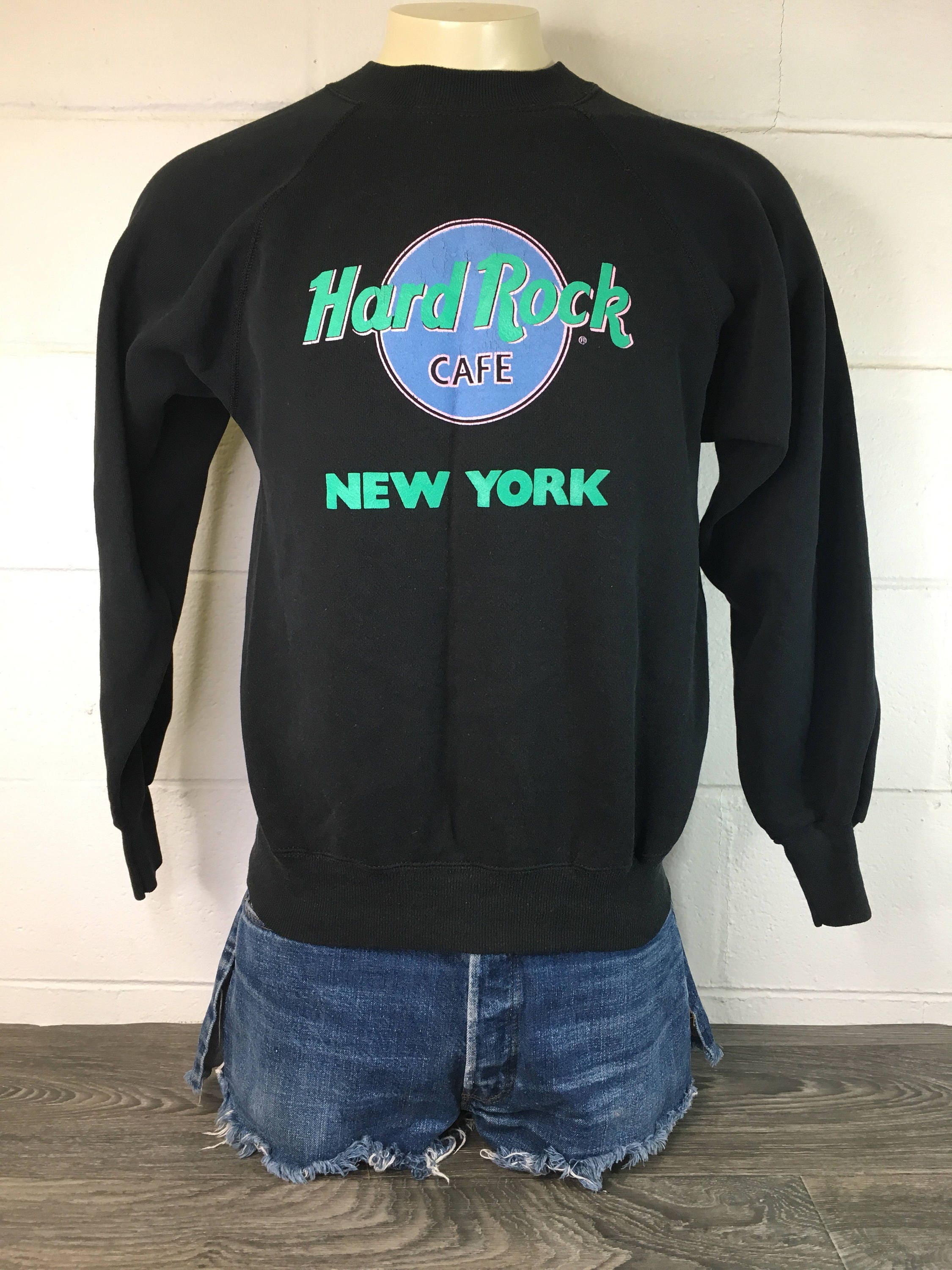 Industrieel mooi Toeval Hard Rock Cafe New York Sweatshirt 80s Vintage NYC NY Sweater - Etsy