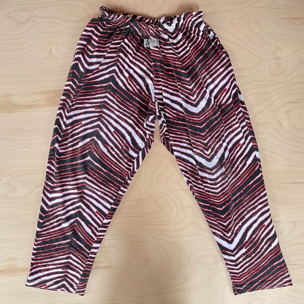 Zubaz Pants Cincinnati Bengals Colors 90's Vintage Zebra Design Hammer Parachute USA Made Medium
