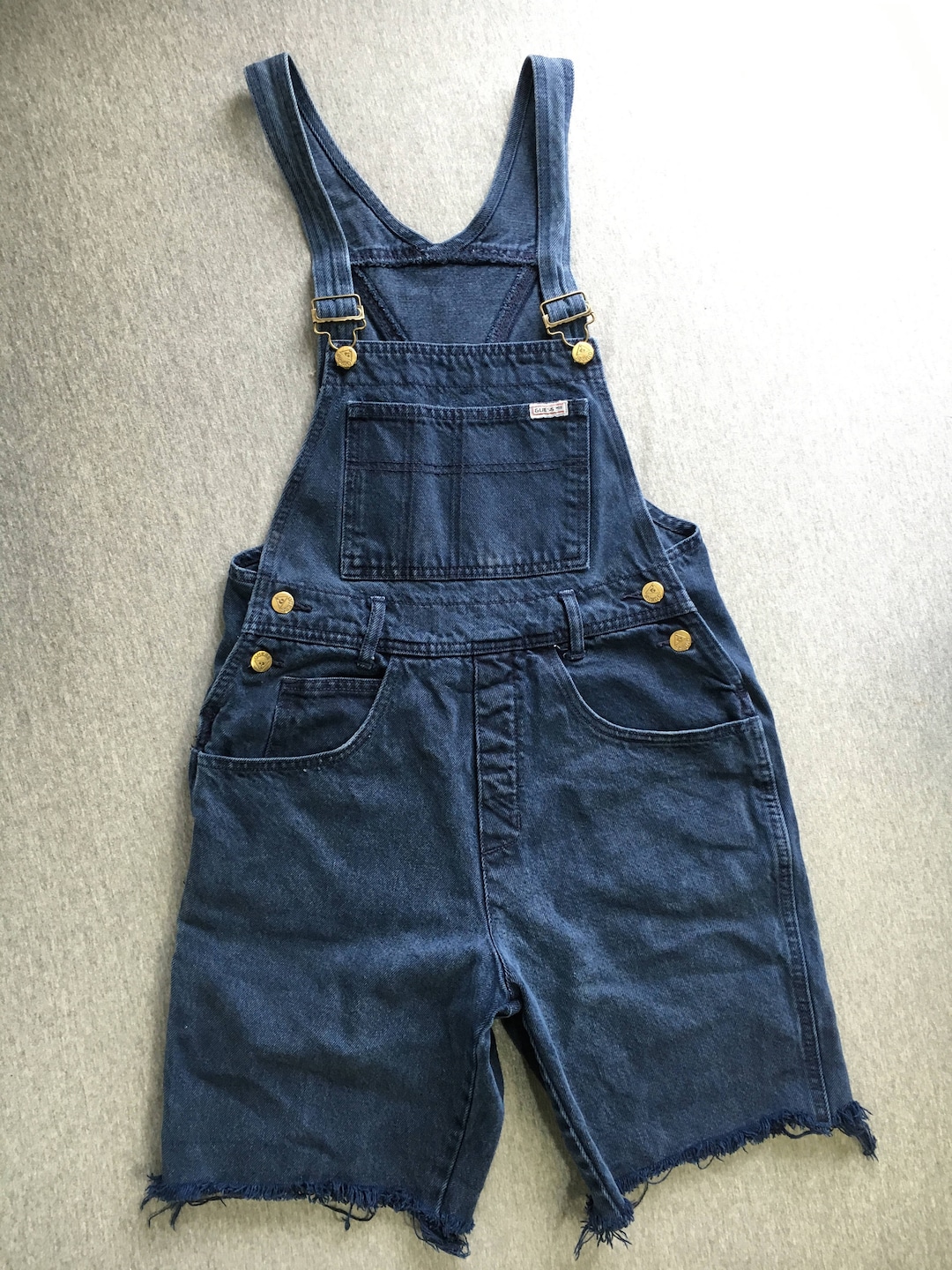 GUESS OVERALLS 80's Vintage DENIM/ Georges Marciano Jeans Bib Shorts ...