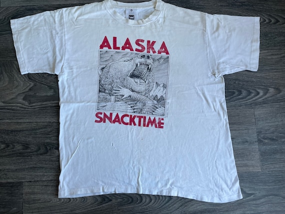 Alaska Shirt 90's Vintage Snack Time Bear Attack … - image 1