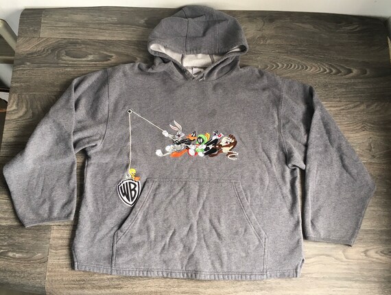 Looney Tunes Hoodie Sweater 90s Vintage Warner Bros Cartoon - Etsy UK