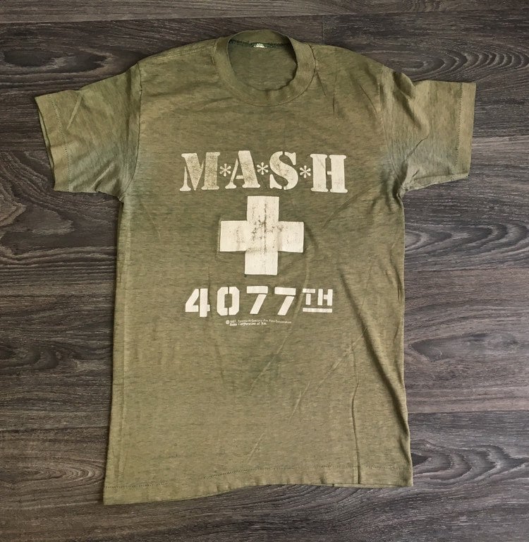 Teknologi kalligraf metal MASH Shirt 1981 Vintage/ 80's MASH 4077th Vietnam - Etsy Hong Kong