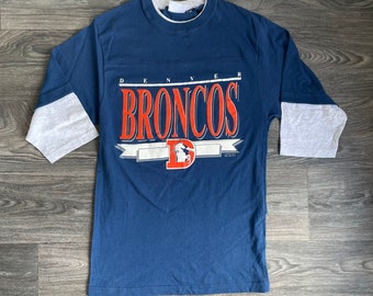 80s Vintage Denver Broncos Nfl Football T-shirt - SMALL - Etsy
