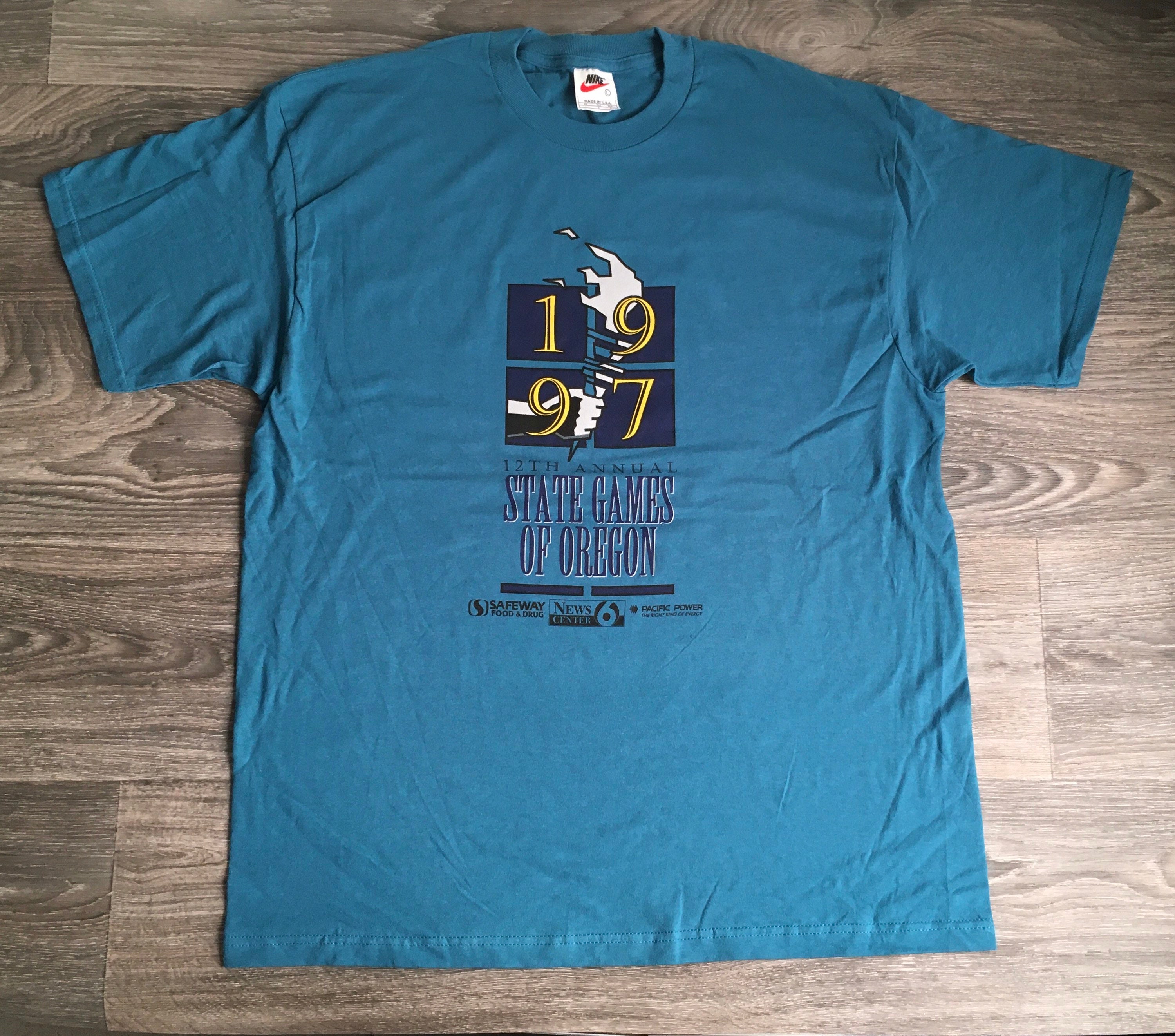 NIKE Shirt 1997 Vintage State Games of Oregon 12th Annual USA 