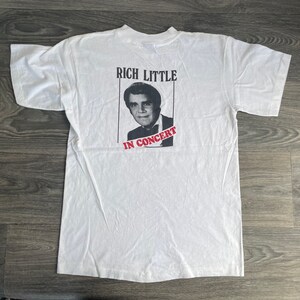Rich Little Shirt 80s Vintage Autographed Signed Show Concert RARE! Sahara Casino Tahoe Single Stitch USA Sm/Med