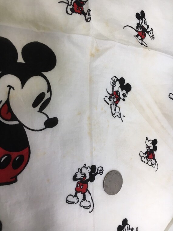 Vintage MICKEY MOUSE Handkerchief 50'/60's Hankie… - image 4
