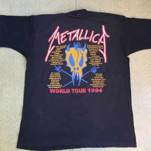 METALLICA 1994 Shirt World Tour 90s Tshirt Rock Roll Heavy - Etsy