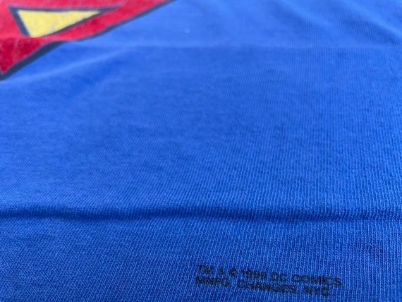 Superman Shirt 80s Vintage Original Single Stitch… - image 5