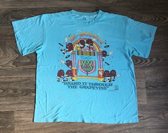 CALIFORNIA RAISINS Shirt 1987 Vintage Original I Heard It Through The Grapevine Jukebox Tshirt Dancing Iconic Party Super Soft & Thin Sz XL