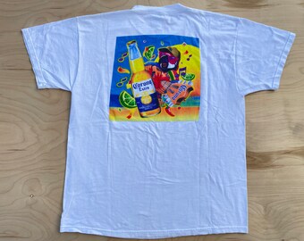 Jimmy Buffett Shirt vintage 90s Y2K Corona Beer Parrot head tee Margaritaville Fruit Of the Loom Tag Size XL