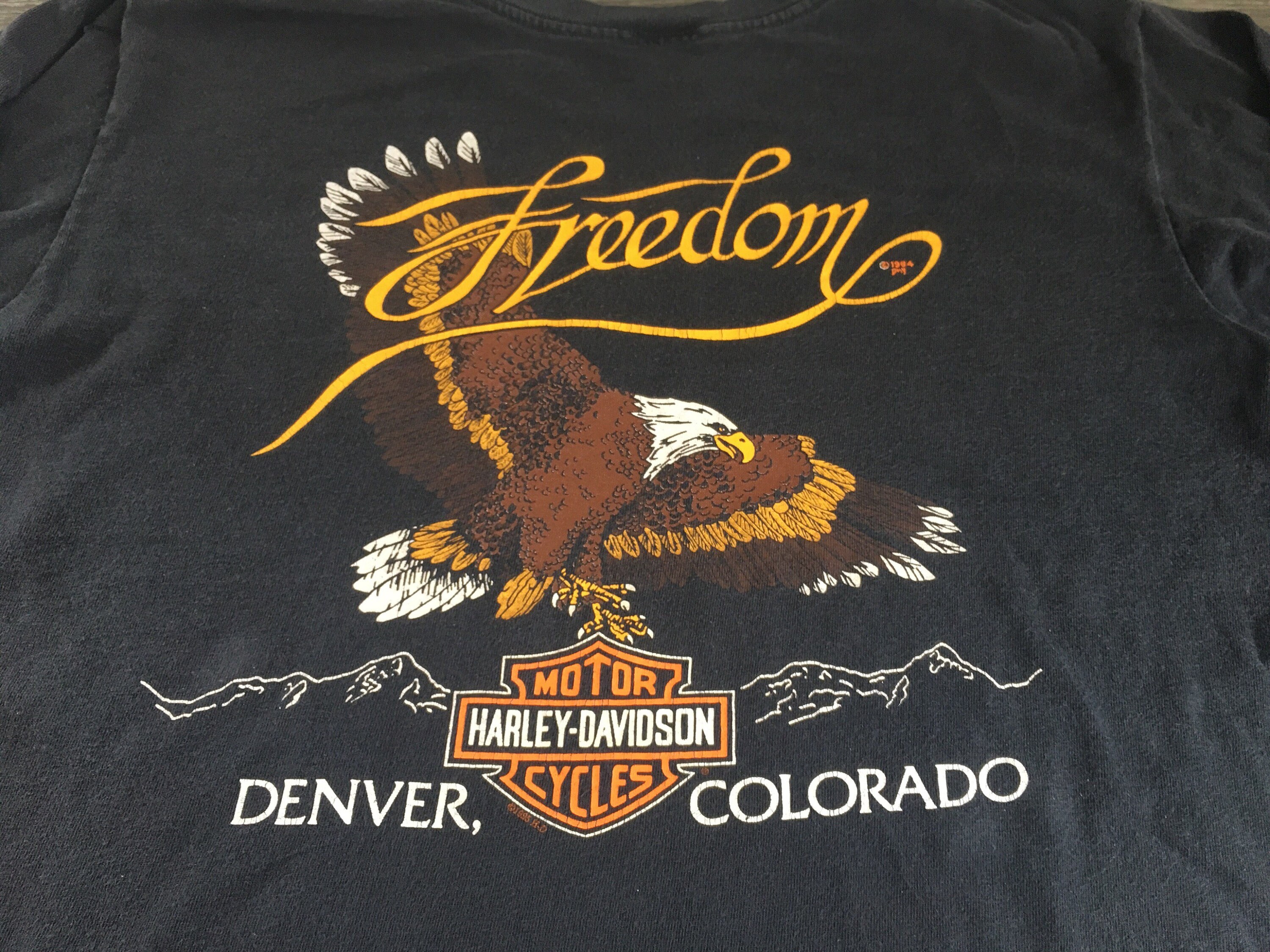90s Harley-Davidson イーグルTシャツ Harley Davidson Vintage 90s 3D Emblem T-shirt - Bald Eagle