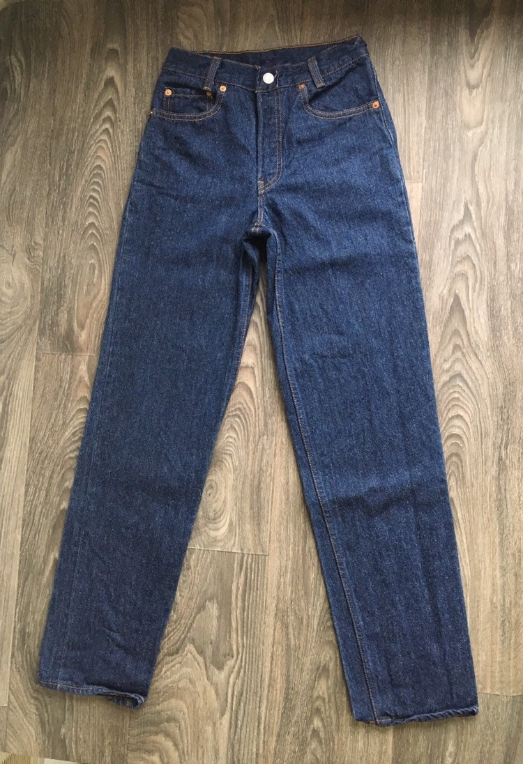 Levis 501 Vintage Denim Jeans 90's STUDENT Dark Indigo 201-0117