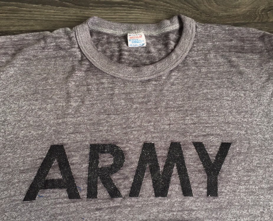 ARMY Champion 80's Shirt 50/50 Poly/Cotton Blend Soft | Etsy