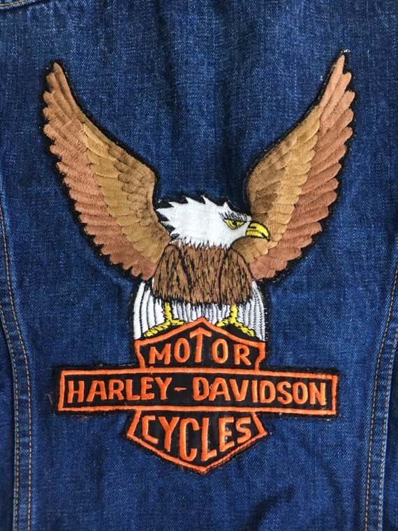 Levis Harley Davidson Jacket Vintage 70s Jean Den… - image 7