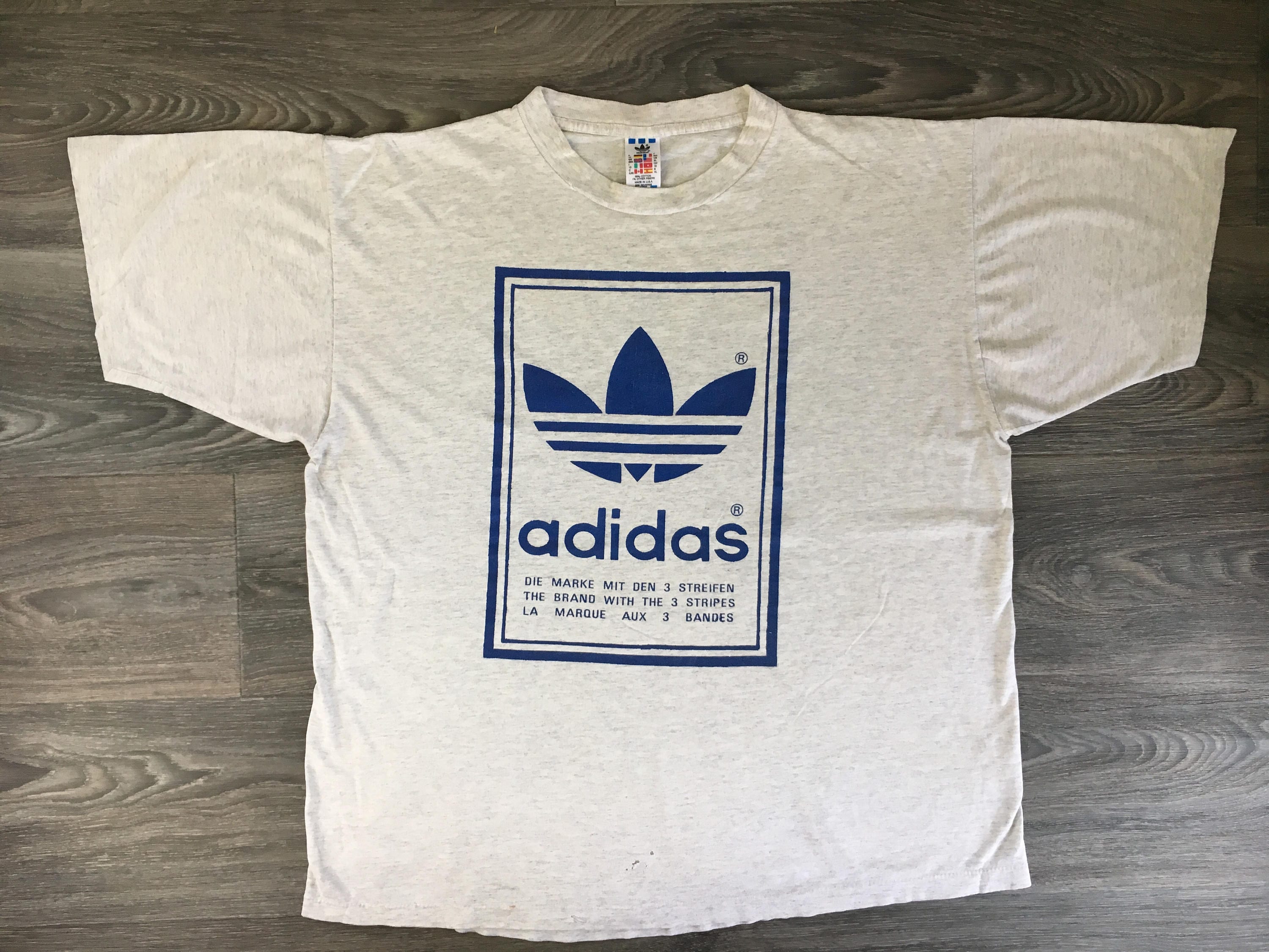 ADIDAS 1994 Shirt Vintage 90s TREFOIL Stripes Backwards Etsy