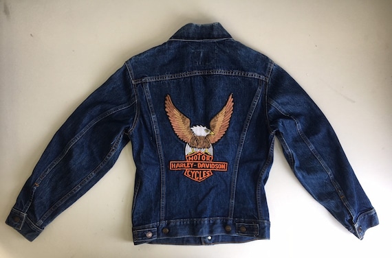 Levis Harley Davidson Jacket Vintage 70s Jean Den… - image 1