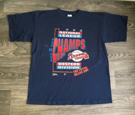 Vintage ATLANTA BRAVES Shirt 90's Back To Back Ch… - image 1