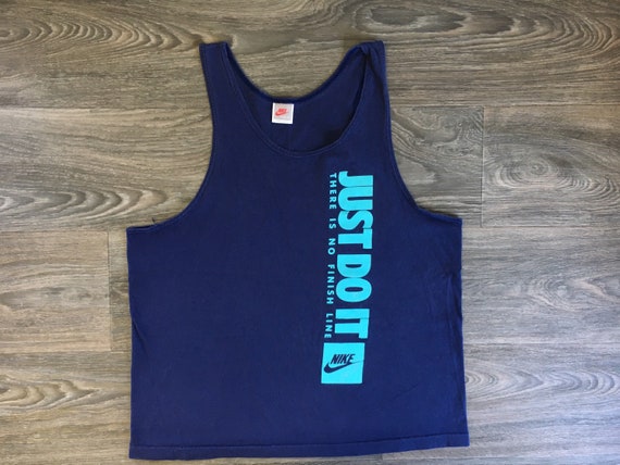 NIKE Shirt Tank Top 90's Vintage GREY Tag Just Do… - image 1