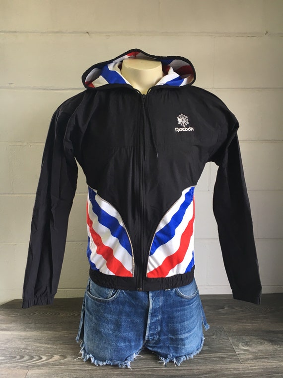 80s reebok throwback classic style vintage windbreaker jacket
