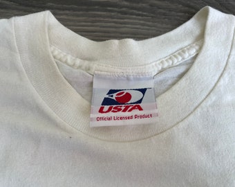 US Open Shirt 1996 Vintage Tennis Ball USTA Country Flags