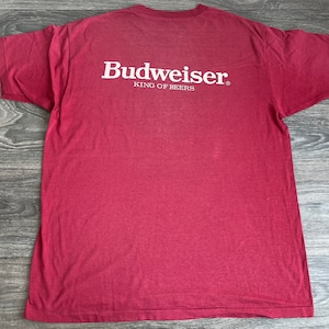 Budweiser Sponsor Shirt 1985 Vintage Camas Days Oregon BEER  Anheuser Busch Single Stitch Tshirt Size Large