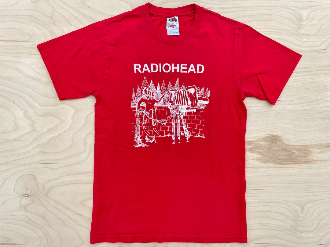 90s RADIOHEAD ヴィンテージTシャツ バンドT 激レア L Radiohead Shirt Vintage 90s or Y2K Rare Print W.A.S.T.E. Ok