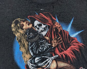 3D Emblem Shirt Just Brass Fort Worth dont Fear the Reaper Soft and Thin  Sexy Harley Biker Vibes Size Large 