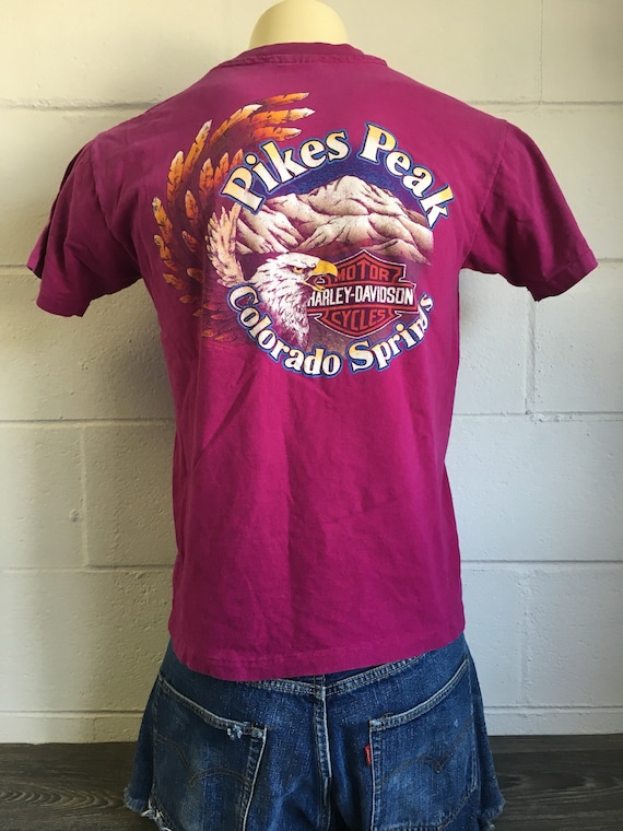 Vintage HARLEY DAVIDSON Shirt 1988 Pikes Peak Colorado Springs