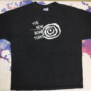 New Bomb Turks Shirt 90s Single Stitch Garage Punk Rock Tee OSU Jim Webber Eric Davidson Crypt Records Hollywood Knights Gearhead Size XL