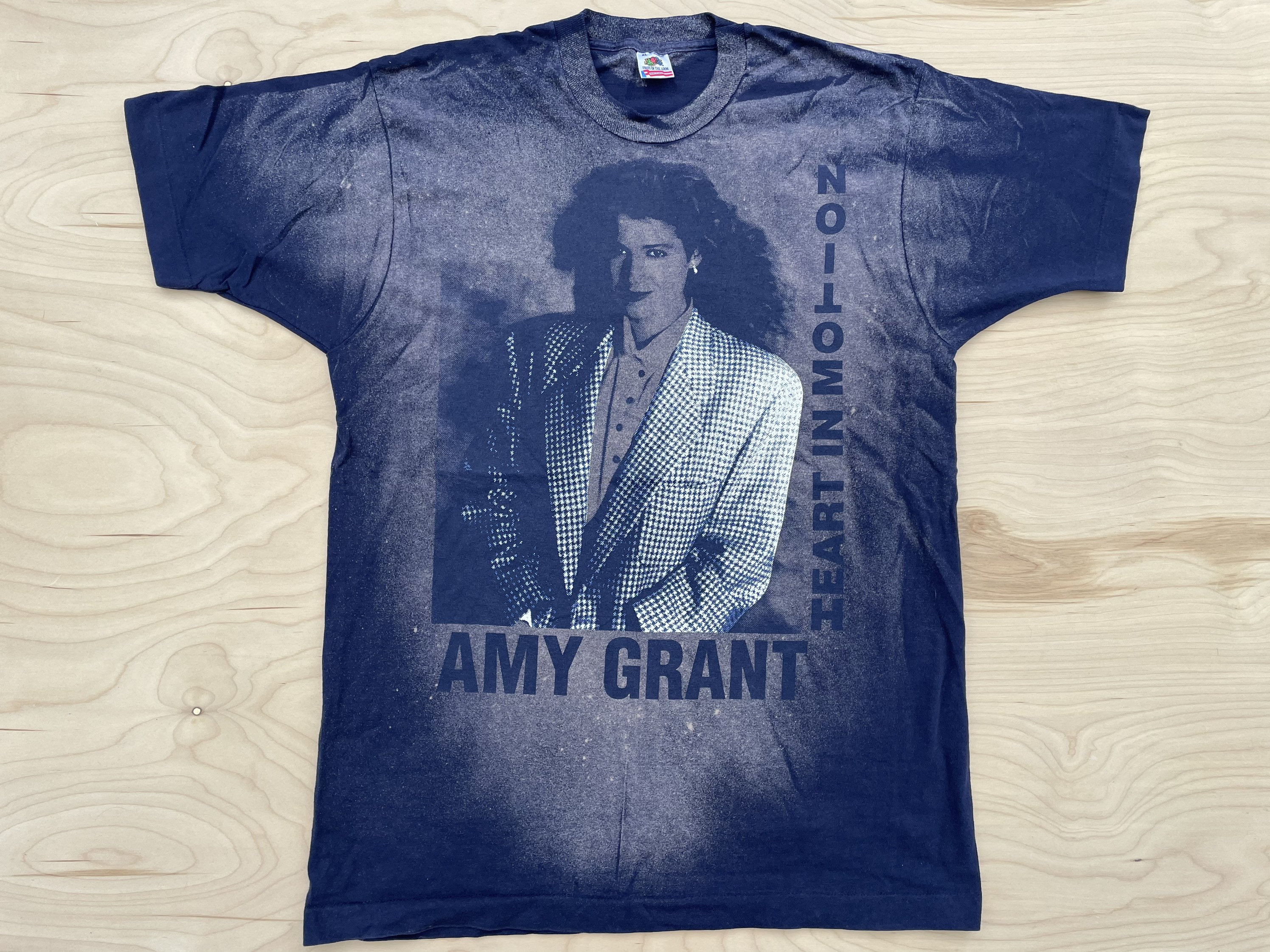 Amy Grant-shirt vintage jaren 90 Heart in Motion tour T-shirt christelijke popmuziekband singer-songwriter. Fruit of the loom, enkele steek, maat XLarge