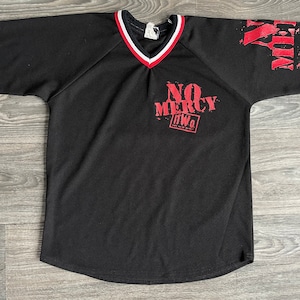 NWO New World Order Jersey Shirt 1999 Vintage Mesh No Mercy WCW World Championship Wrestling Tshirt 2-Sided Black UsA Small