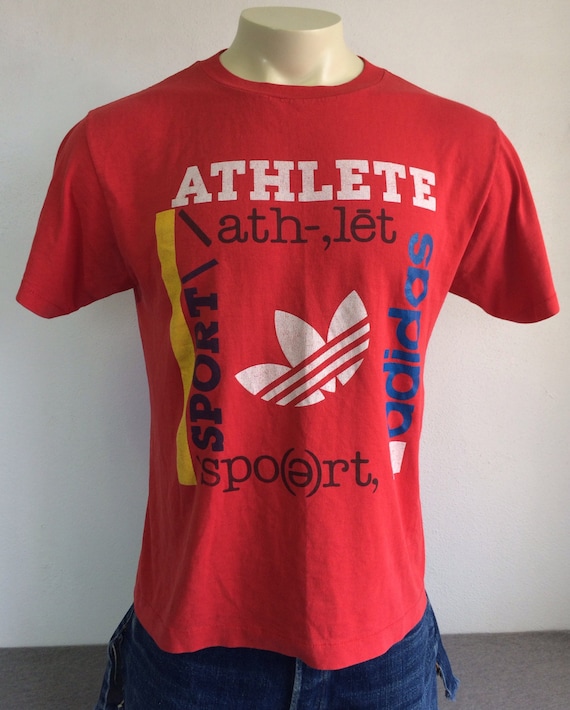 adidas trefoil t shirt 80s