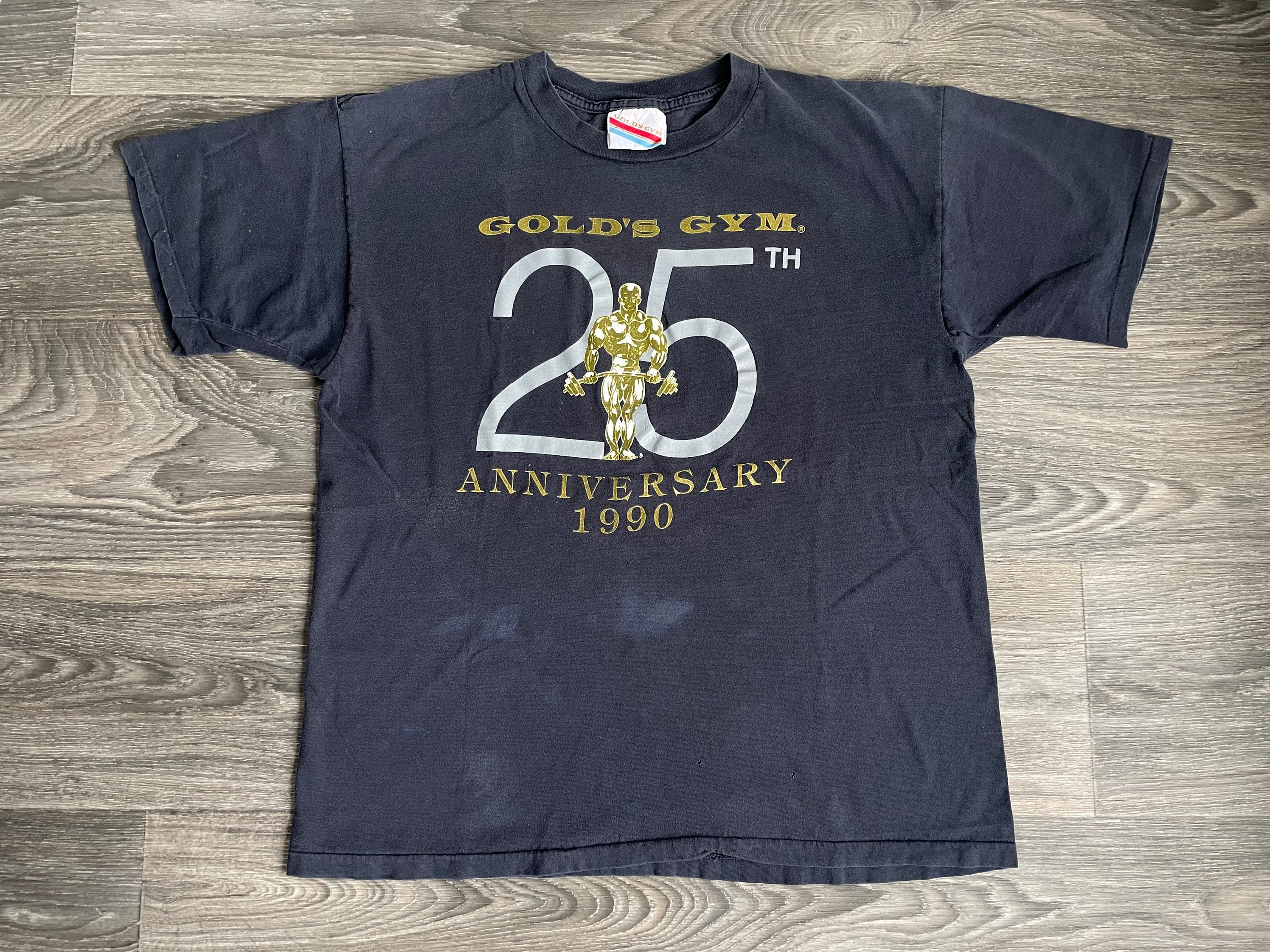 Golds Gym Shirt 1990 Vintage 25th 