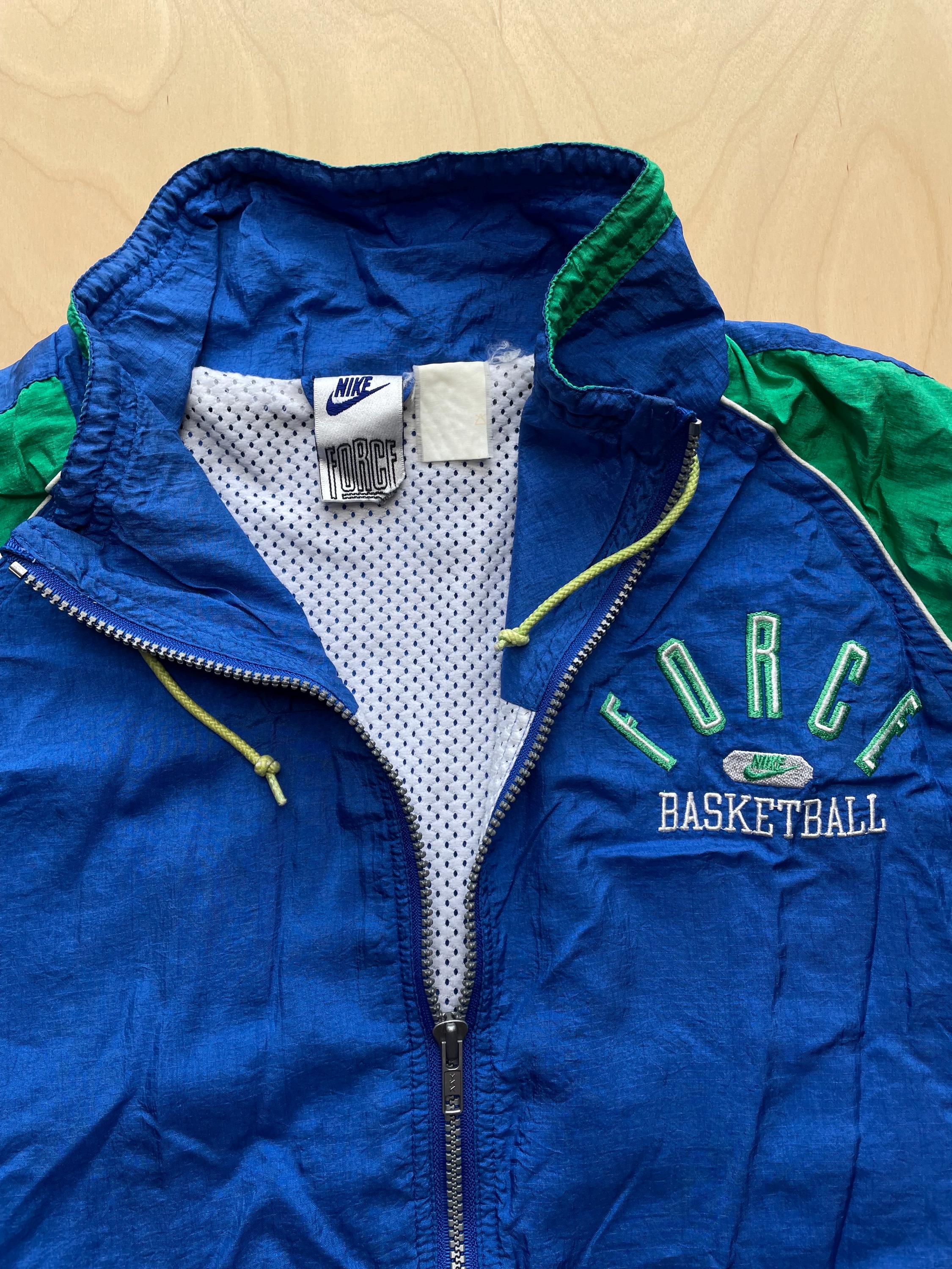 Nike Force Basketball Jacket Vintage 90s Full Zip Warm up Track