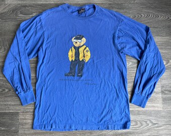 Vintage 90s Polo Bear by Ralph Lauren White Long-sleeved