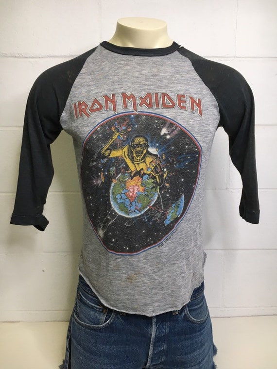 IRON MAIDEN Shirt World Piece Tour 1983 Vintage ORIGINAL 80's