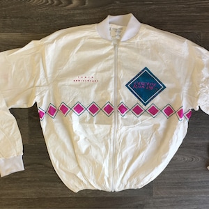 CASCADE RUN OFF Paper Tyvek Jacket Nike Windbreaker 1988 Vintage 80s/ Rare Full Zip 10th Annual Running Race Marathon Warm Up UsA Made Large