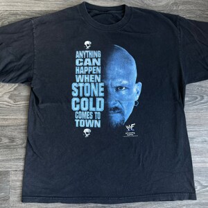 Stone Cold Steve Austin Shirt 1998 Vintage WWF WWE Wrestling Anything Can Happen... Tshirt XL Rare!